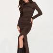 Laden Sie das Bild in den Galerie-Viewer, Langes Kleid model 232018 Makadamia
