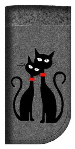 Brillenetui »Black Cats« EF02 | Textil Großhandel ATA-Mode