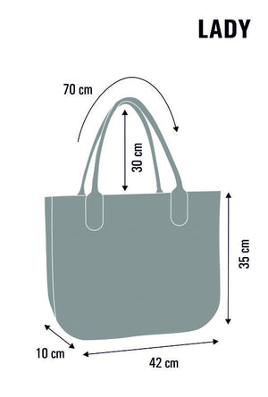 Filztasche LADY XL »Bouquet« Anthrazit TL43 | Textil Großhandel ATA-Mode