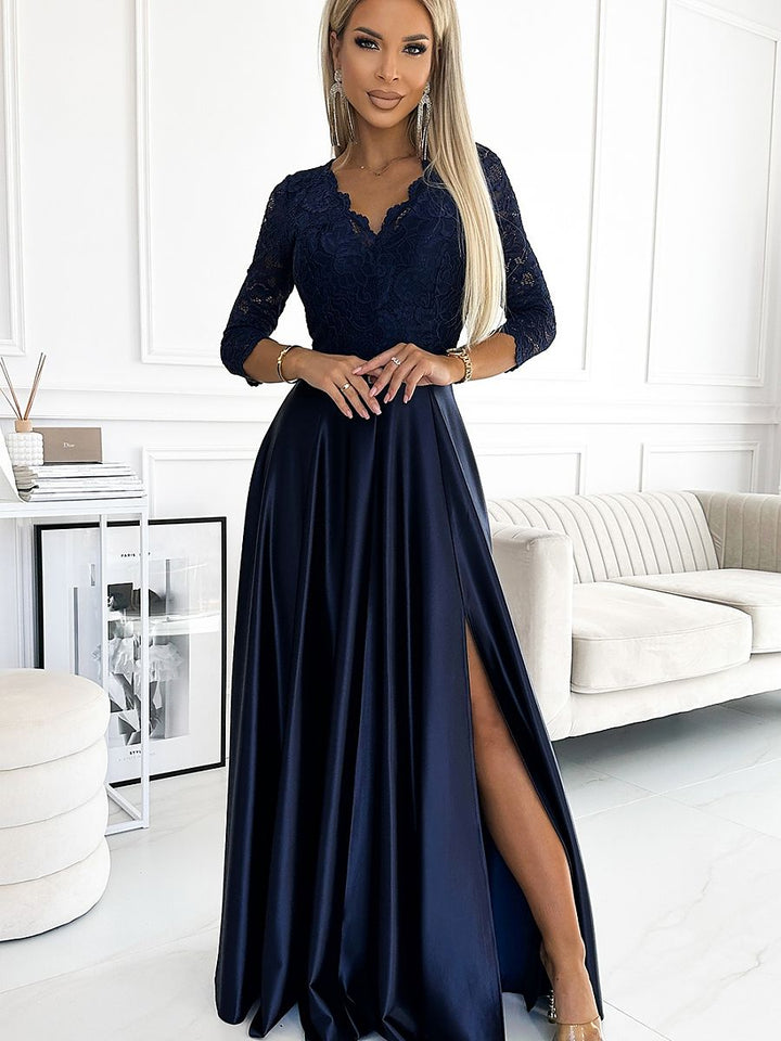 Langes Kleid Model 188119 Numoco | Textil Großhandel ATA-Mode