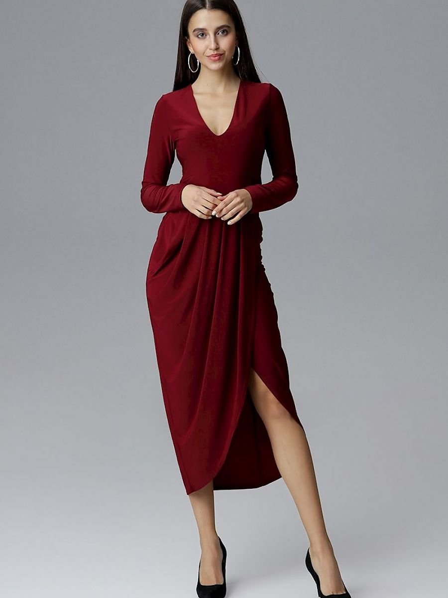 Langes Kleid Model 126215 Figl | Textil Großhandel ATA-Mode