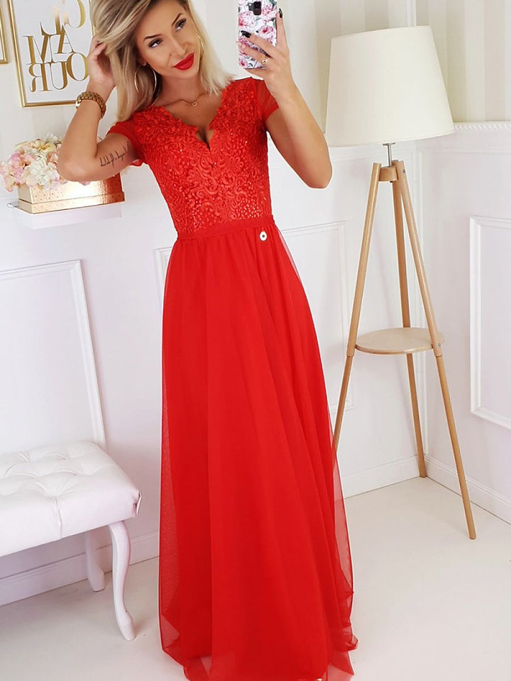 Langes Kleid Model 151595 Bicotone | Textil Großhandel ATA-Mode