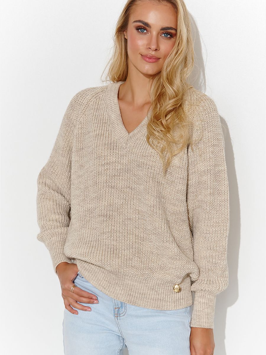 Pullover Model 184786 Makadamia | Textil Großhandel ATA-Mode