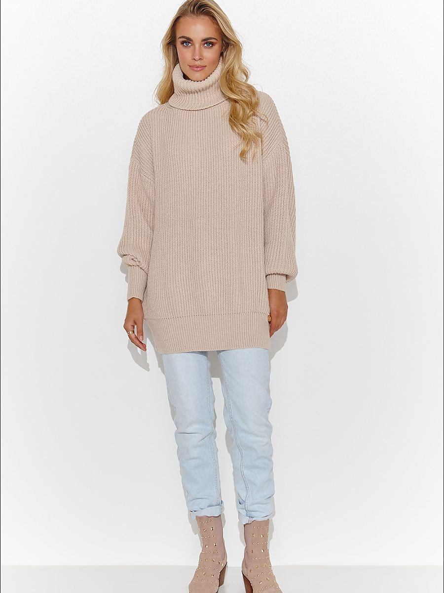 Rollkragenpullover Model 185214 Makadamia | Textil Großhandel ATA-Mode