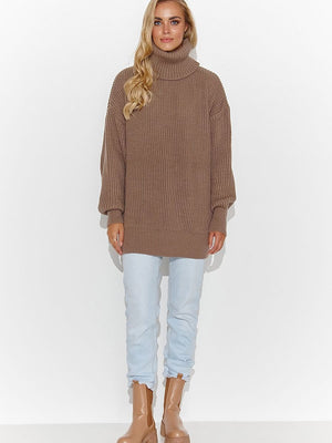 Rollkragenpullover Model 185216 Makadamia | Textil Großhandel ATA-Mode