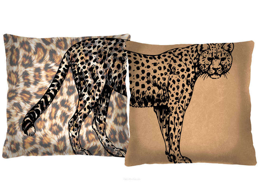 Kissen SET 40x40 DUO »Leopard« PSD07 | Textil Großhandel ATA-Mode