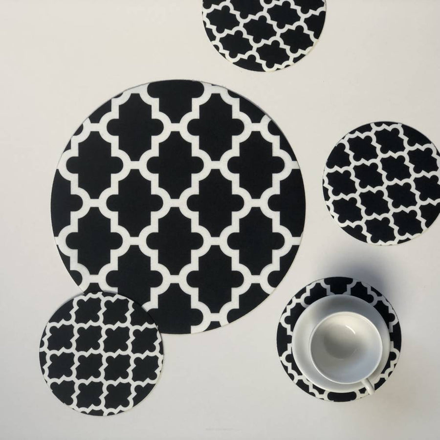 Tischmatten SET Rund 1+4 »Marokko Night« PO68 | Textil Großhandel ATA-Mode