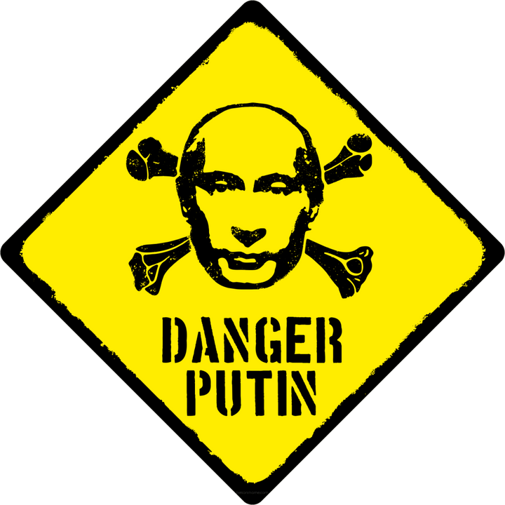 Deko Tafel 24x24 »Danger Putin« TA19 | Textil Großhandel ATA-Mode