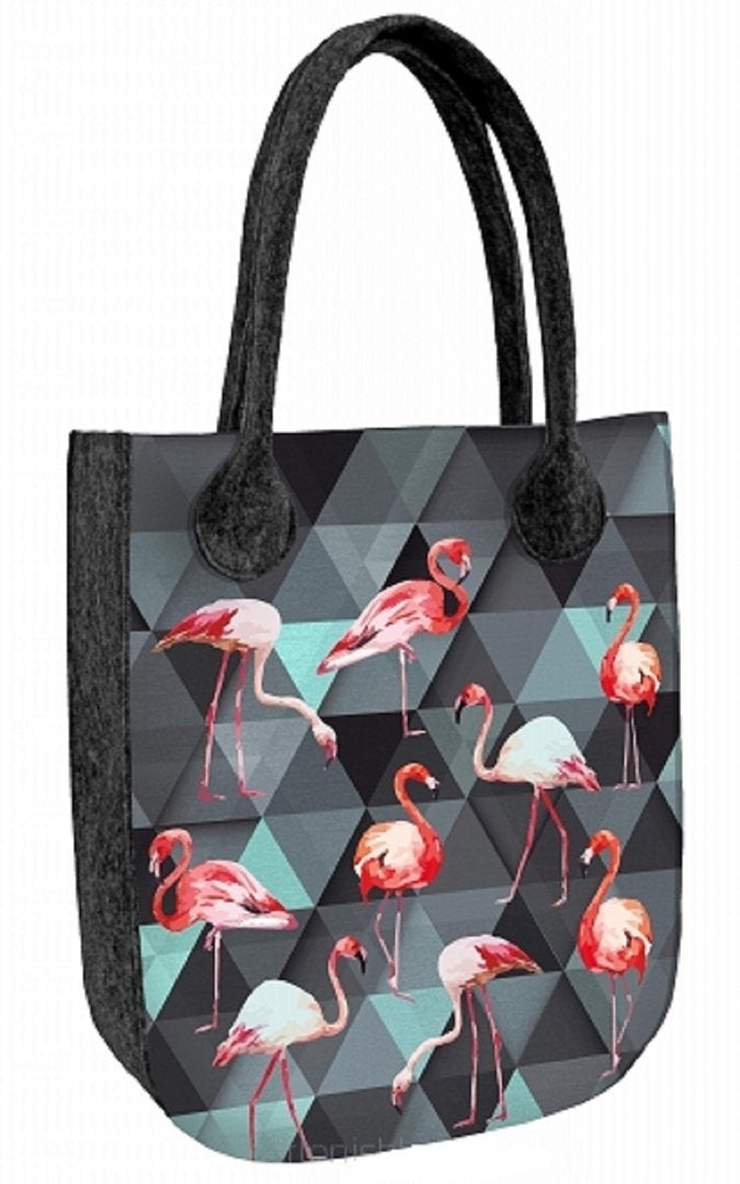 Tasche CITY »Flamingo« Anthrazit FCA07 | Textil Großhandel ATA-Mode